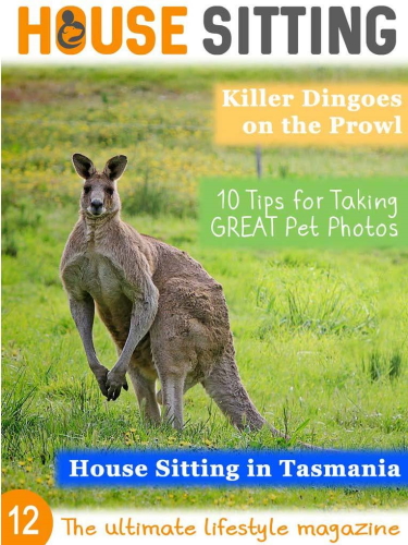 House Sitting Magazine Cover with Kangaroo on grass