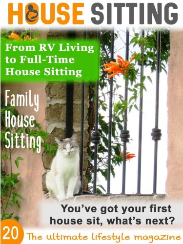 House Sitting Magazine Cover with grill and vine intertwined and cat sitting in front