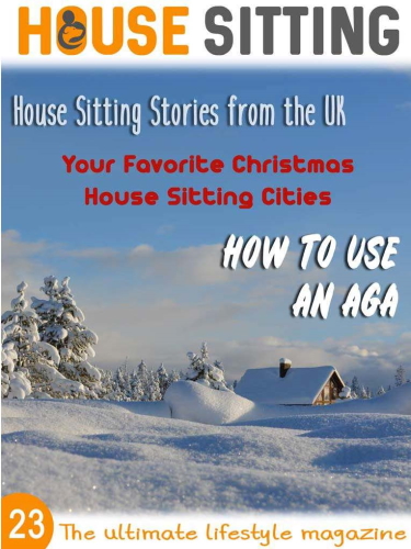 House Sitting Magazine Cover with winter scene of snow and trees
