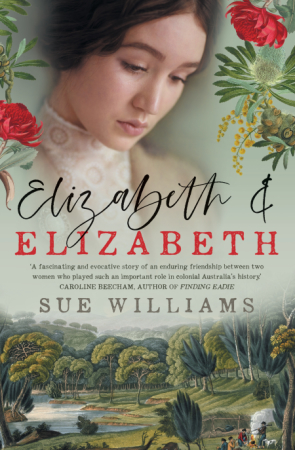 Book Cover of Elizabeth and Elizabeth with Woman overlooking country scene